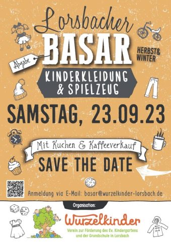 SAVE THE DATE - Lorsbacher Kinderbasar 23.09.2023