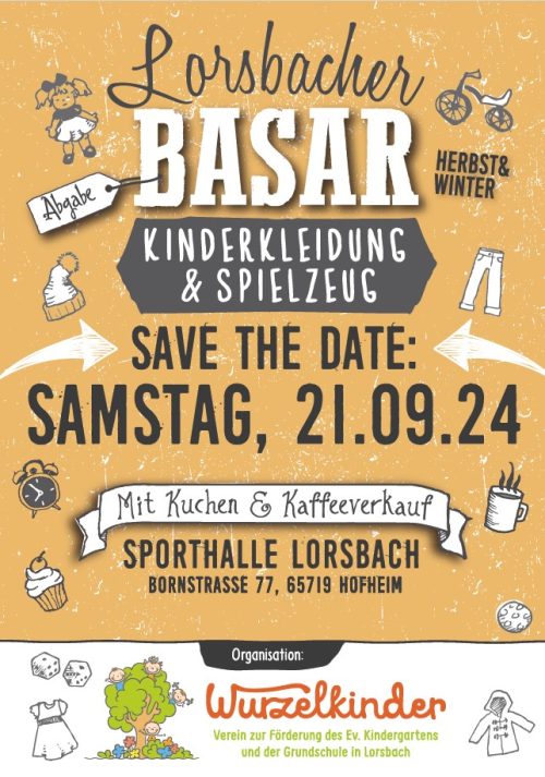 SAVE THE DATE - Lorsbacher Kinderbasar 21.09.2024